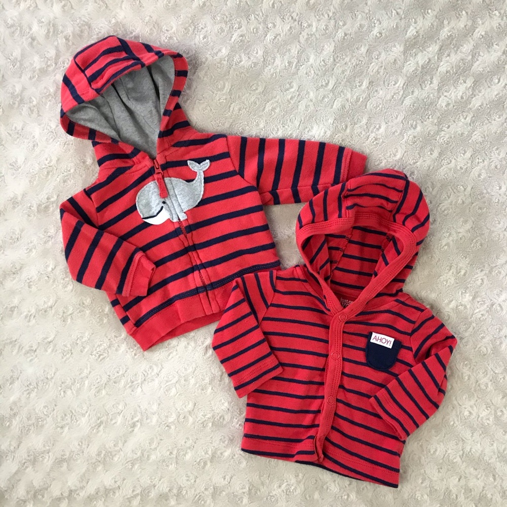 Just One You Jacket Bundle Whale Stripes Newborn